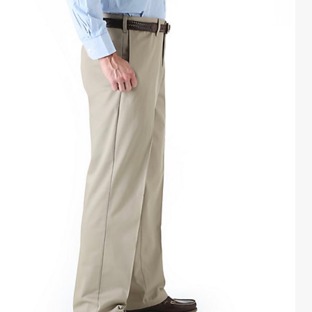TIMBER CREEK BY WRANGLER® PERFECT FIT FLAT FRONT IN KHAKI